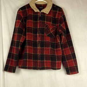 Vintage Red Buffalo Check Plaid True Grit Made in USA Light Jacket